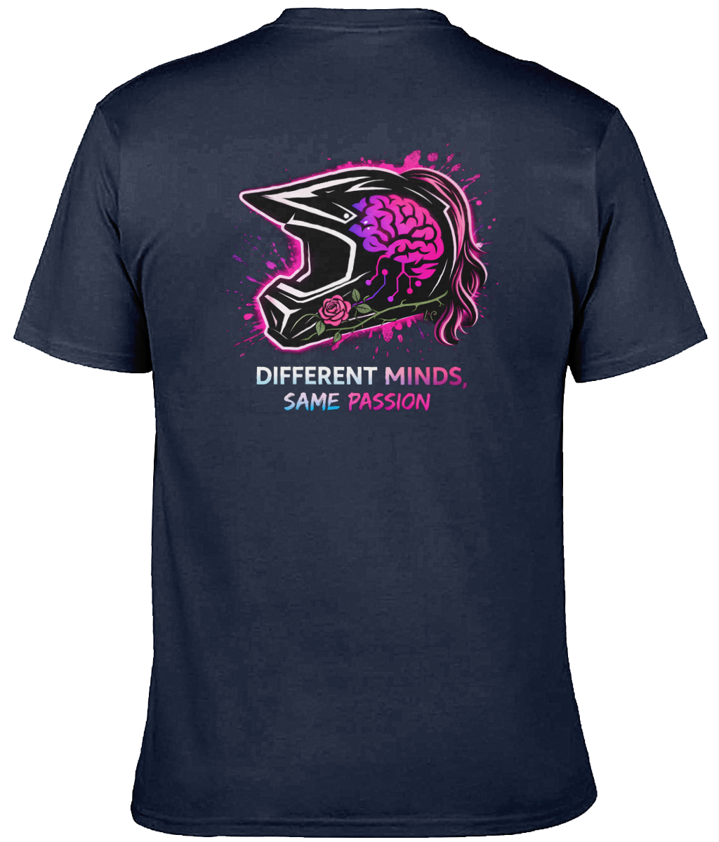 Women's Different Minds, Same Passion Ponytail t-shirt