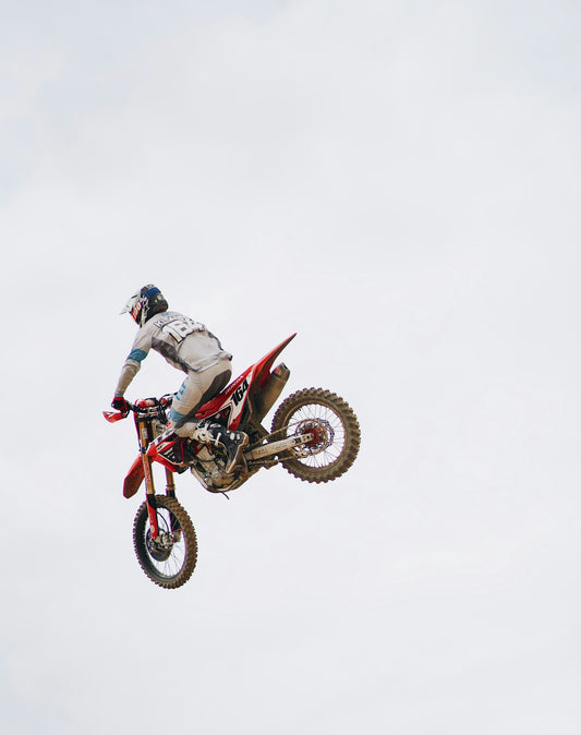 a man riding a motorcycle