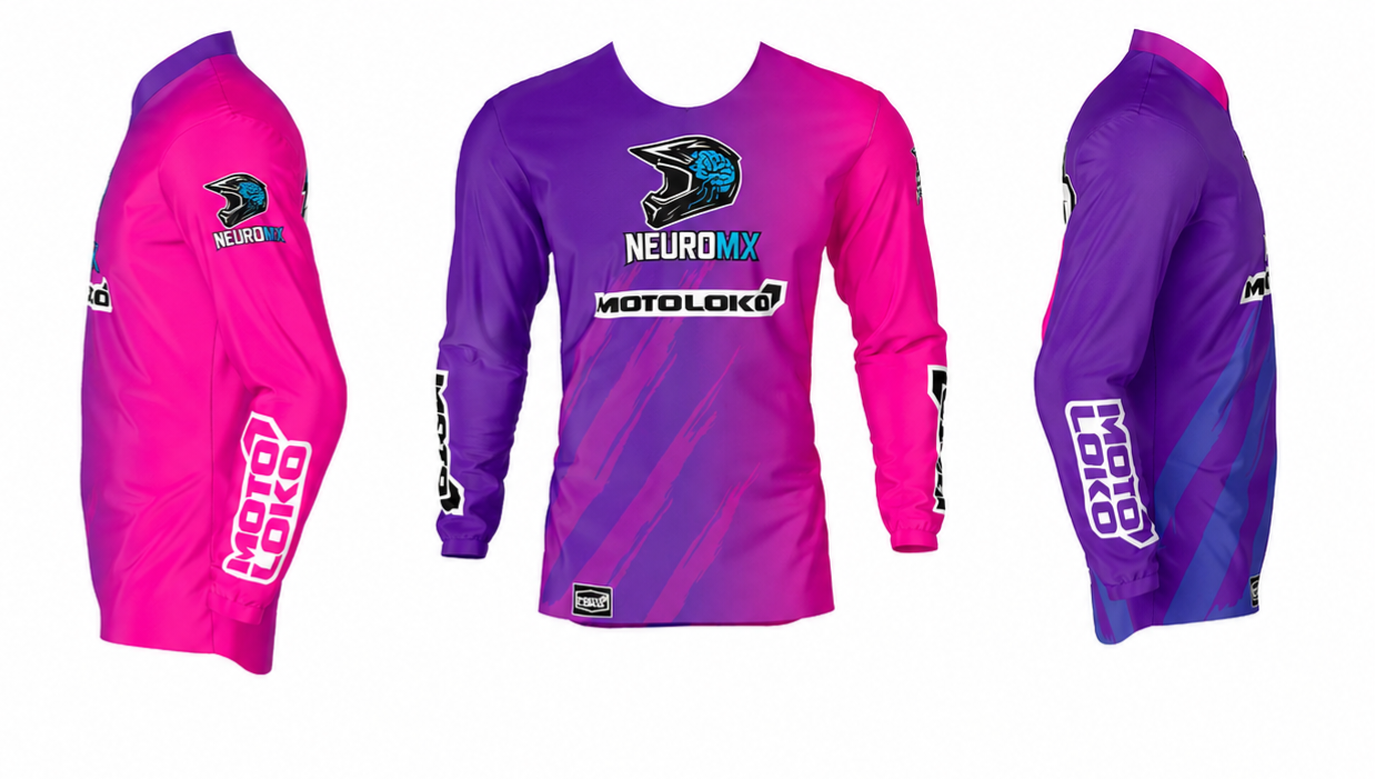 Purple / Pink Fade kids Motocross Jersey | NeuroMX x MotoLoko MX Jersey