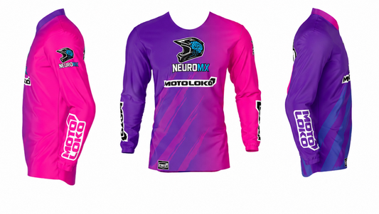 Purple / Pink Fade kids Motocross Jersey | NeuroMX x MotoLoko MX Jersey