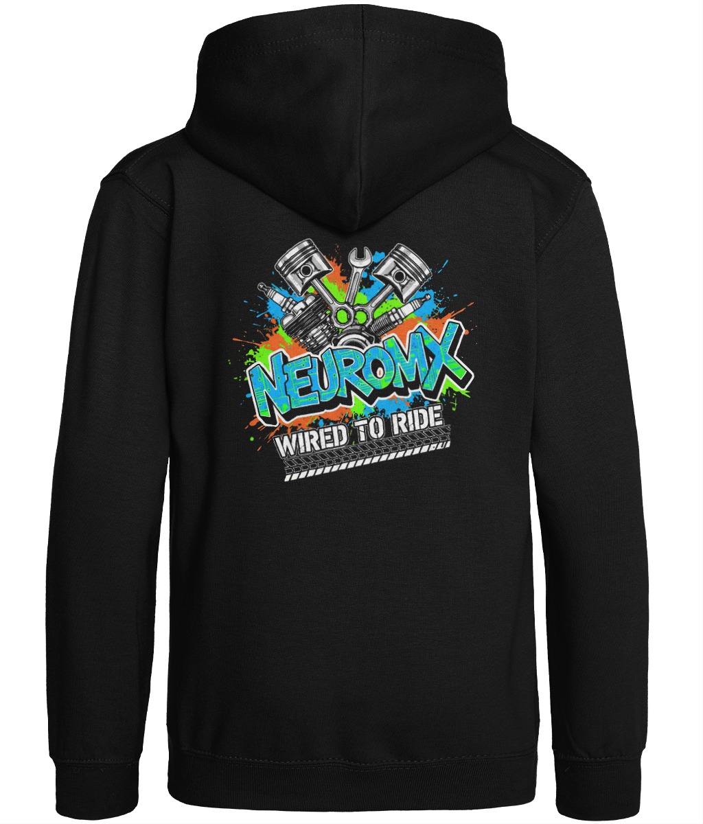 NeuroMX Wired to Ride Kids Piston Hoodie | Motocross-Inspired Streetwear