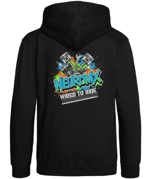 NeuroMX Wired to Ride Kids Piston Hoodie | Motocross-Inspired Streetwear
